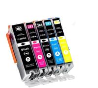 DWOGCEBX 5pk Compatible PGI-280XXL CLI-281XXL CARTRIDGES À Utilisation avec TR8620A TR8622A TR8520 TS702A