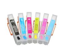 DWOGCEBX 6PCS T2431 Cartridge à Encre Rechargeable Compatible avec l'expression Photo XP750 XP850 XP950 XP860 XP55 XP760 XP960 Les imprimantes XP970 fonctionnent comme 24xl(Europe Version 24)