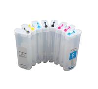DWOGCEBX 70 ML 8Colors Cartouche à Encre Rechargeable avec puces de réinitialisation Automatique Compatible avec Design Jet Z2100 et Z5200 Série à Jet(Old Z5200)