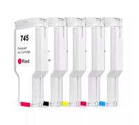 DWOGCEBX 745 Remplacement de Cartouche à Encre Compatible Compatible avec Les imprimantes de Design Jet Z2600 Z5600 300 ML La capacité d'encre complète Fonctionne avec 745 Cartouches(Cyan)