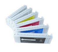 DWOGCEBX Cartouche à Encre Compatible 600 ML T7251 T7254 T725A remplie de DTG Ink Works with SureColor F2000 F2100 F2130 F2140 Printers Textiles(T7251-Black)