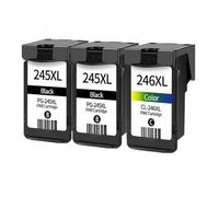 DWOGCEBX Cartouche à Encre Compatible PG245 CL246 Compatible avec PG-245 CL-246 PG-245XL CL-246XL Compatible avec MG2420 MG2520 MG2522 MG2525 MG2920 Mg2922(2Black 1Color)
