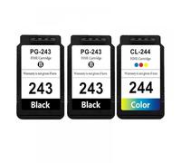 DWOGCEBX Cartouche à Encre PG243 CL244 Compatible Compatible avec MG2924 MG2420 MG2520 IP2820 IP2920 Printers 243xl 244xl PG243 CL244 PG-243XL(2Black 1Color)