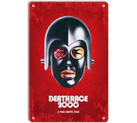 DWQUIX Plaque en métal - Affiche de film « Death Race 2000 » pour décoration murale rétro - 20,3 x 30,5 cm