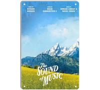 DWQUIX Plaque en métal « The Sound of Music » - Affiche de film classique pour décoration de cinéma maison et décoration murale rétro - 20,3 x 30,5 cm
