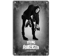 DWQUIX Plaque en métal Young Frankenstein minimaliste pour décoration de cinéma maison et art mural rétro 20,3 x 30,5 cm