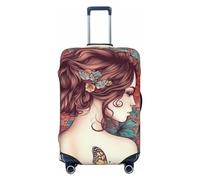 Dwrepo Belle housse de bagage personnalisée pour femme, housse de valise élastique lavable, anti-rayures, protection de bagages en élasthanne, housses de bagages de voyage pour bagages de 45,7 à 81,3