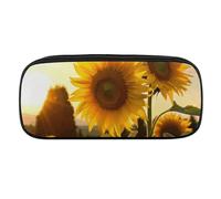 Dwrepo Belle trousse à crayons portable de grande capacité avec motif tournesol - Trousse de maquillage pour adultes - Cadeau de bureau - Beau tournesol - Taille unique, Magnifique tournesol., Taille