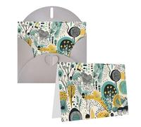 Dwrepo Cartes de vœux vierges avec enveloppes - Motif dessin animé - Carte de remerciement - Carte de félicitations pour anniversaire, mariage, vacances - 10,2 x 15,2 cm