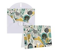 Dwrepo Cartes de vœux vierges avec enveloppes - Motif dessin animé - Carte de remerciement - Carte de félicitations pour anniversaire, mariage, vacances - 10,2 x 15,2 cm