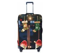 Dwrepo Chaussettes de Noël - Housse de bagage élastique lavable anti-rayures en élasthanne pour bagages de 45,7 à 81,3 cm, Noir , M