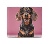 Dwrepo Dachshund Weiner Portefeuille en cuir pour homme et femme - Petit portefeuille fin à deux volets avec porte-cartes - Blanc - Taille unique - Décontracté - Blanc, blanc, Taille unique,
