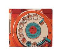Dwrepo England UK Portefeuille rétro en cuir pour téléphone de Londres pour homme et femme Petit portefeuille fin à deux volets avec porte-cartes Blanc Taille unique Décontracté Blanc Taille unique