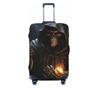 Dwrepo Grim-Reaper Housse de bagage élastique lavable anti-rayures Housse de protection en élasthanne pour bagages de 45,7 à 81,3 cm, Noir , x-large
