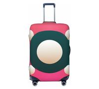 Dwrepo Housse de bagage à gros pois blancs - Housse de protection élastique lavable anti-rayures en élasthanne pour bagages de 45,7 à 81,3 cm, Noir , S