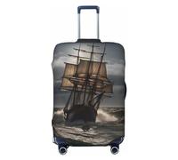 Dwrepo Housse de bagage à voile en tempête, élastique, lavable, anti-rayures, protection en élasthanne, pour bagages de 45,7 à 81,3 cm, Noir , S