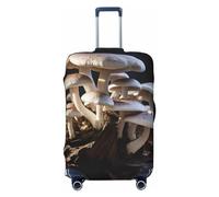 Dwrepo Housse de bagage de voyage en forme de champignons sur bûches pour valise, élastique, lavable, extensible, anti-rayures, convient aux bagages de 45,7 à 81,3 cm, Noir , M