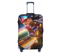 Dwrepo Housse de bagage de voyage féminine Hero pour valise, élastique, lavable, extensible, anti-rayures, convient aux bagages de 45,7 à 81,3 cm, Noir , S