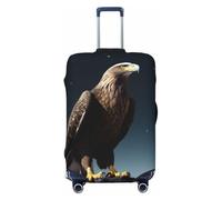 Dwrepo Housse de bagage Eagle Under the Stars - Élastique - Lavable - Anti-rayures - Protection en élasthanne - Pour bagages de 45,7 à 81,3 cm, Noir , x-large