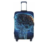 Dwrepo Housse de bagage élastique avec intelligence artificielle - Anti-rayures - Lavable - Pour bagages de 45,7 à 81,3 cm, Noir , M