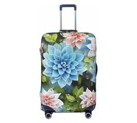 Dwrepo Housse de bagage élastique lavable anti-poussière jolie fleur housse de bagage de voyage tendance housse de protection épaisse pour bagages de 45,7 à 81,3 cm, Noir , M