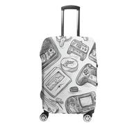 Dwrepo Housse de bagage élastique lavable anti-poussière monochrome style esquisse jeu housse de bagage de voyage tendance protection valise épaisse housse de bagage housse pour bagages de 45,7 à 81,3