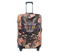 Dwrepo Housse de bagage élastique lavable anti-rayures en élasthanne pour bagages de 45,7 à 81,3 cm, Noir , S