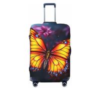 Dwrepo Housse de bagage élastique lavable et résistante à la poussière - Jolie housse de bagage de voyage tendance - Housse de protection épaisse pour bagages de 45,7 à 81,3 cm, Noir , S