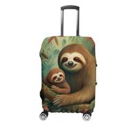 Dwrepo Housse de bagage élastique lavable et résistante à la poussière - Jolie housse de bagage de voyage tendance - Housse de protection épaisse pour bagages de 45,7 à 81,3 cm, blanc, XL