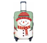 Dwrepo Housse de bagage en élasthanne avec motif bonhomme de neige et inscription Merry Christmas - Lavable - Anti-rayures - Pour bagages de 45,7 à 81,3 cm, Noir , M
