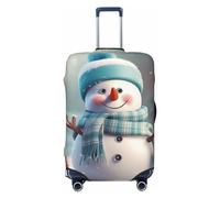 Dwrepo Housse de bagage en élasthanne avec motif bonhomme de neige - Lavable - Anti-rayures - Pour bagages de 45,7 à 81,3 cm, Noir , x-large