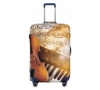 Dwrepo Housse de bagage extensible anti-rayures avec notes de musique pour piano et violon de 45,7 à 81,3 cm, Noir , x-large