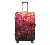 Dwrepo Housse de bagage motif buisson brûlant avec baies rouges - Housse de bagage élastique lavable anti-rayures en élasthanne - Pour bagages de 45,7 à 81,3 cm, Noir , L