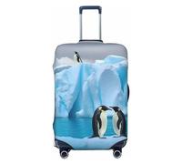 Dwrepo Housse de bagage Penguins On The Iceberg - Élastique - Lavable - Anti-rayures - Protection en élasthanne - Pour bagages de 45,7 à 81,3 cm, Noir , S