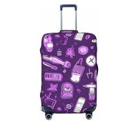 Dwrepo Housse de bagage violette à motif d'infirmière, housse de valise élastique lavable, anti-rayures, protection de valise, en élasthanne, housses de bagages de voyage pour bagages de 45,7 à 81,3