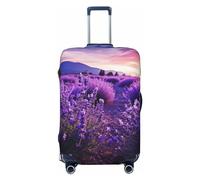 Dwrepo Housse de bagage violette lavande élastique lavable anti-rayures protection de bagages en élasthanne pour bagages de 45,7 à 81,3 cm, Noir , L