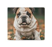 Dwrepo Joli portefeuille en cuir avec motif bouledogue pour femme et homme, petit portefeuille fin à deux volets, blanc, taille unique, décontracté, blanc, taille unique, décontracté, blanc, Taille