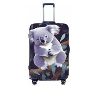 Dwrepo Jolie housse de bagage à imprimé koala extensible, anti-rayures, housse de valise de voyage lavable pour bagages de 45,7 à 81,3 cm, Noir , M