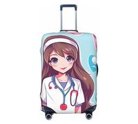 Dwrepo Jolie housse de bagage d'infirmière élastique lavable anti-rayures en élasthanne pour bagages de 45,7 à 81,3 cm, Noir , S