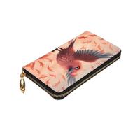 Dwrepo Portefeuille en cuir avec fermeture éclair pour femme - Grande capacité - Porte-cartes pour homme et femme - Noir - Taille unique, Noir , Taille unique