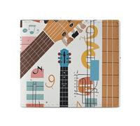 Dwrepo Portefeuille fin à deux volets en cuir avec motifs de guitare musicale pour femmes et hommes, blanc, taille unique, décontracté, blanc, taille unique, décontracté, blanc, Taille unique,