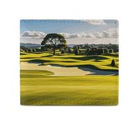 Dwrepo Portefeuille fin en cuir pour parcours de golf et arbre pour homme et femme, petit portefeuille fin à deux volets, blanc, taille unique, décontracté, blanc, taille unique, décontracté, blanc,