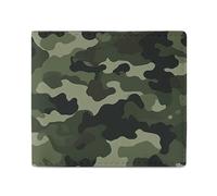 Dwrepo Portefeuille militaire vert pour homme et femme en cuir pour cartes de crédit, petit portefeuille fin à deux volets, blanc, taille unique, décontracté, blanc, taille unique, décontracté, blanc,