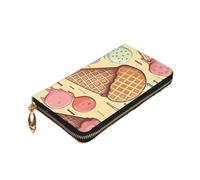 Dwrepo Portefeuille pour femme en cuir avec fermeture éclair et motif gaufré - Grande capacité - Noir - Taille unique, Noir , Taille unique