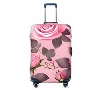 Dwrepo Pretty Roses Housse de bagage élastique lavable anti-rayures Protection de bagage en élasthanne pour bagages de 45,7 à 81,3 cm, Noir , x-large