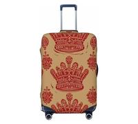 Dwrepo Red Crown Housse de bagage élastique lavable anti-rayures en élasthanne pour bagages de 45,7 à 81,3 cm, Noir , x-large