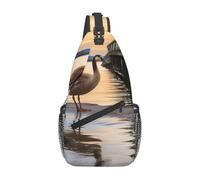 Dwrepo Sac à bandoulière pour femme et homme - Sac à bandoulière Wild Goose by the Bridge - Sac à dos de randonnée - Noir - Taille unique, Noir , Taille unique, Sac à dos en bandoulière