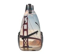 Dwrepo Sac à bandoulière pour femme et homme - Sac à dos à bandoulière Golden Gate Bridge - Sac à dos de randonnée - Noir - Taille unique, Noir , Taille unique, Sac à dos en bandoulière
