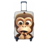 Dwrepo The Silent Monkey Housse de bagage élastique lavable anti-rayures Protection en élasthanne pour bagages de 45,7 à 81,3 cm, Noir , x-large