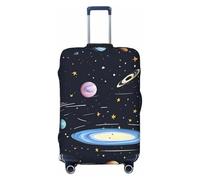 Dwrepo The Solar Family Housse de bagage élastique lavable anti-rayures en élasthanne pour bagages de 45,7 à 81,3 cm, Noir , x-large